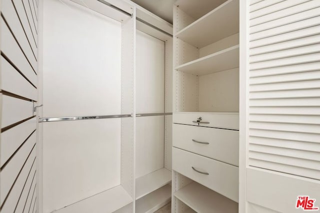 view of walk in closet