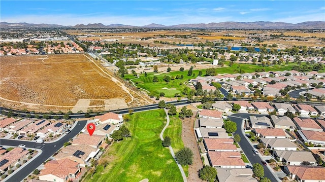 bird's eye view featuring a mountain view