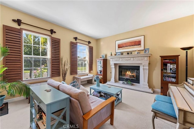 view of carpeted living room