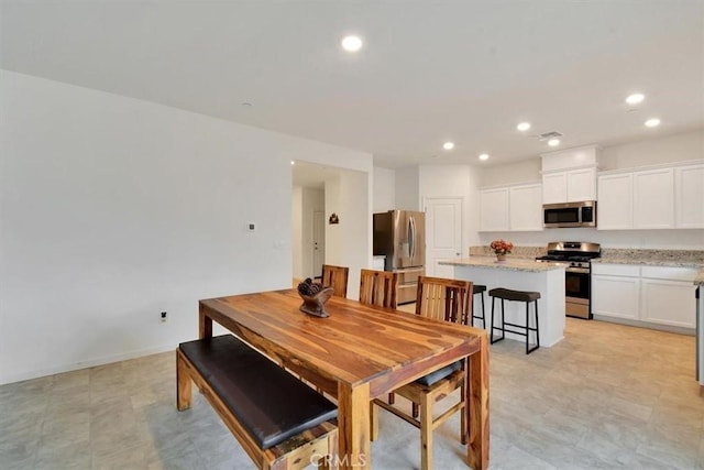 view of dining room