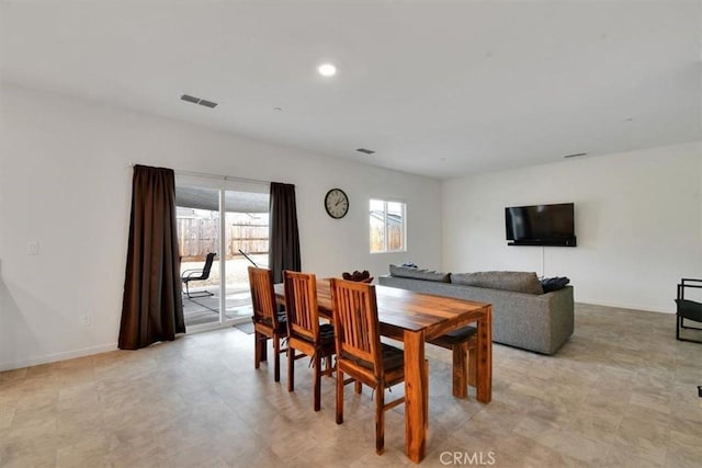 view of dining room