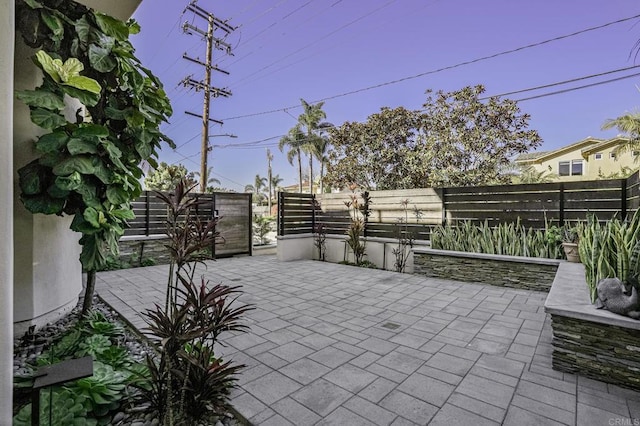 view of patio with a fenced backyard