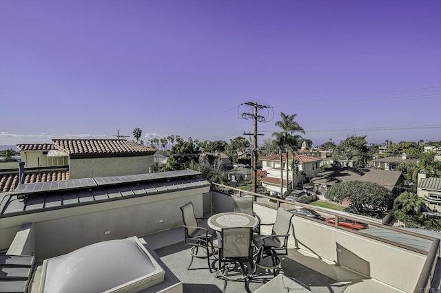 balcony featuring outdoor dining area