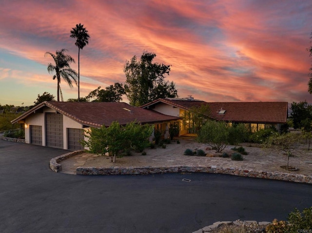 view of front of home featuring a garage