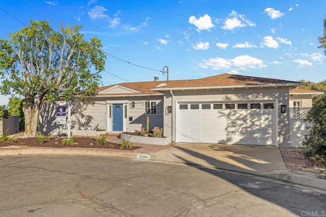 view of front of home featuring a garage