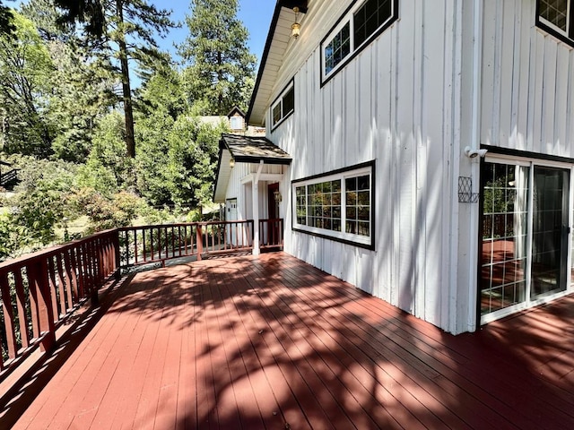 view of wooden deck