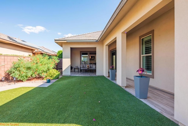 view of yard with a patio