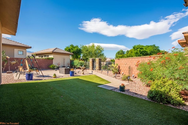 view of yard with a patio