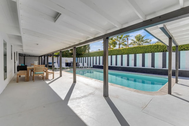 view of pool with a patio area