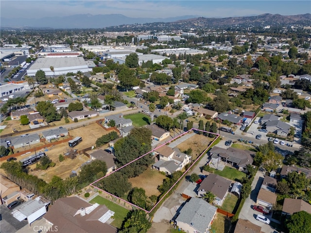 bird's eye view featuring a mountain view