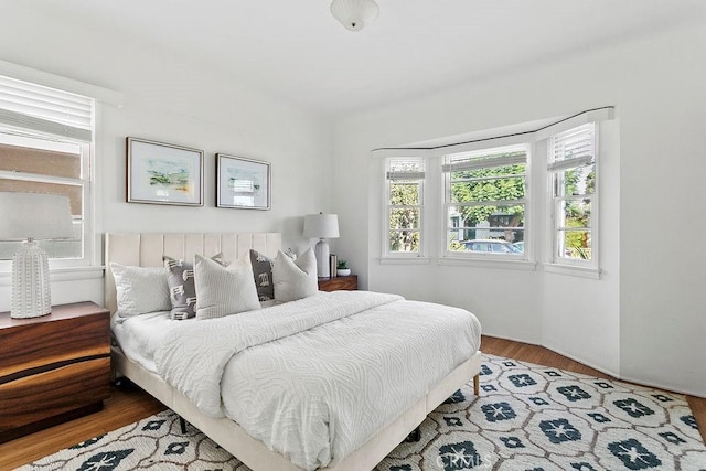 bedroom featuring hardwood / wood-style flooring