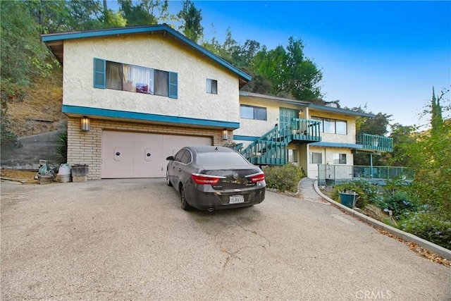 view of front of house featuring a garage