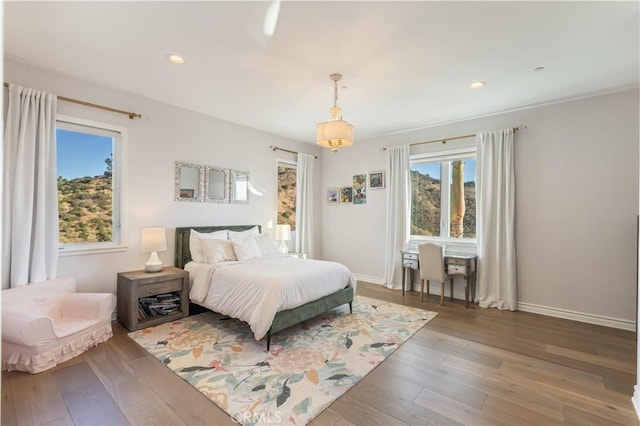 bedroom featuring wood-type flooring