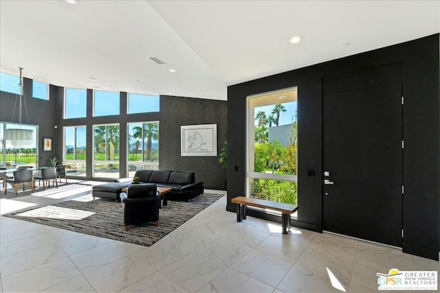 interior space featuring high vaulted ceiling