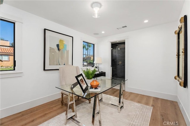 337 Holmwood Dr, Newport Beach, CA 92663 - office space featuring light wood-style flooring and recessed lighting