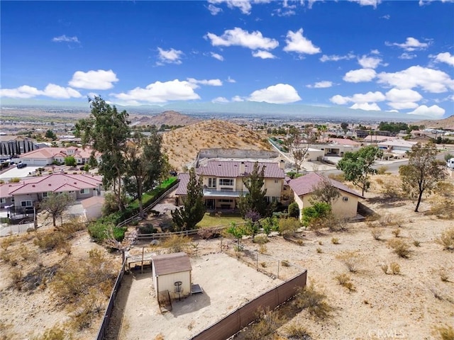 aerial view featuring a mountain view