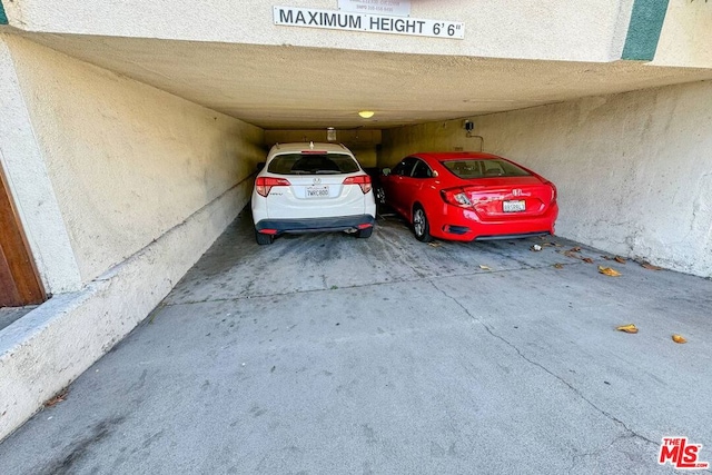 view of vehicle parking