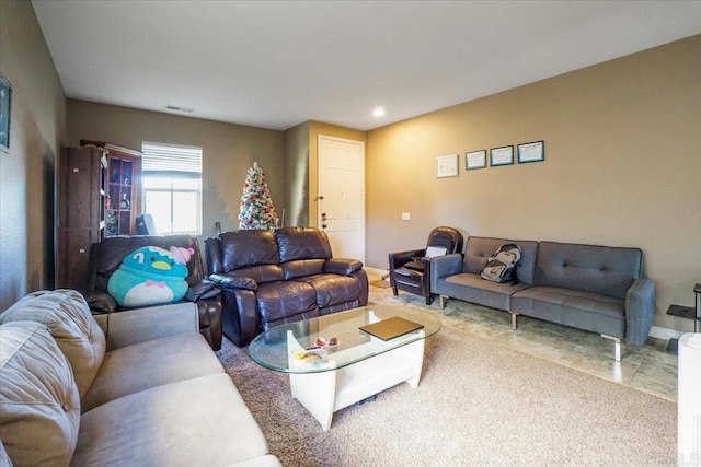 31616 Umbria Ln, Winchester, CA 92596 - tiled living area with recessed lighting, visible vents, and baseboards