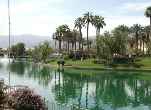 view of water feature featuring a mountain view