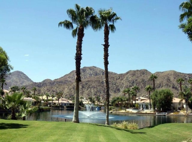 view of water feature featuring a mountain view