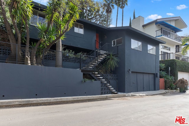 view of home's exterior featuring a garage