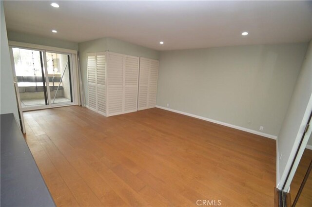 10409 Riverside Dr Unit 204, Toluca Lake, CA 91602 - spare room with recessed lighting, baseboards, and light wood finished floors