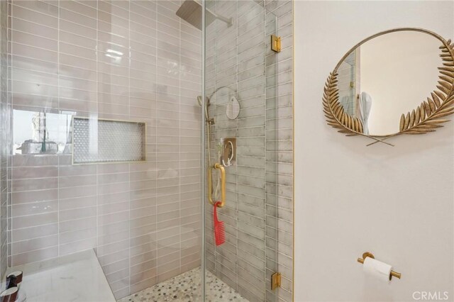 bathroom with walk in shower