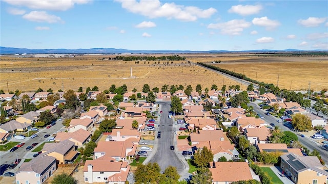 bird's eye view with a mountain view