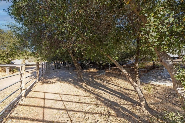 view of yard featuring a rural view