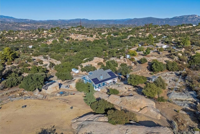 aerial view featuring a mountain view