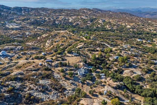 aerial view with a mountain view