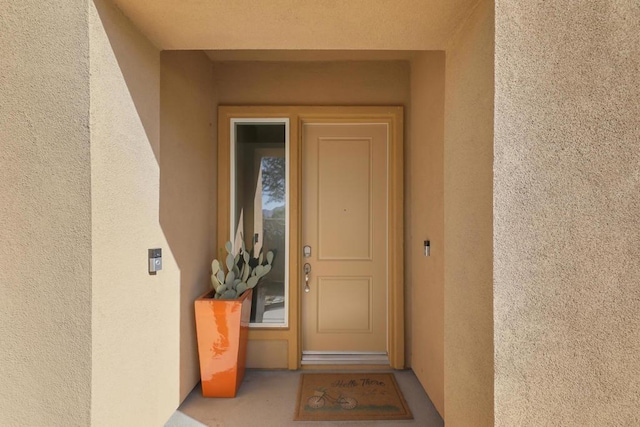 view of doorway to property