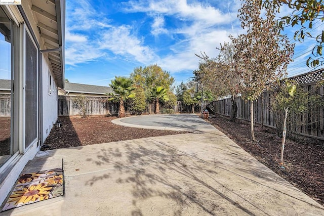 view of yard with a patio