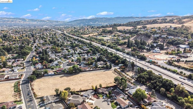 aerial view featuring a mountain view