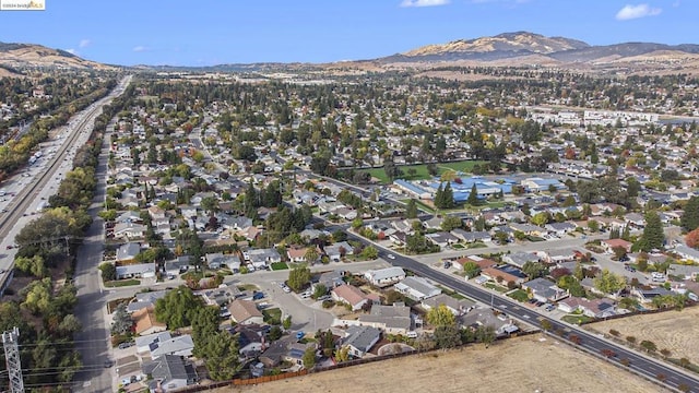 aerial view featuring a mountain view