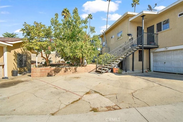 view of home's exterior with a garage