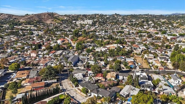 aerial view featuring a mountain view