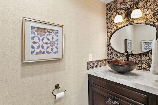 bathroom featuring vanity