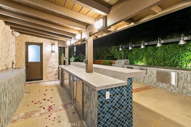 view of patio / terrace featuring sink