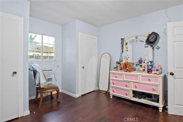 misc room featuring dark hardwood / wood-style flooring