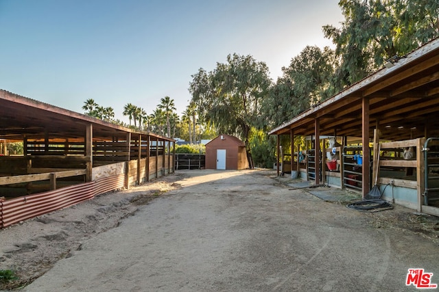 view of horse barn