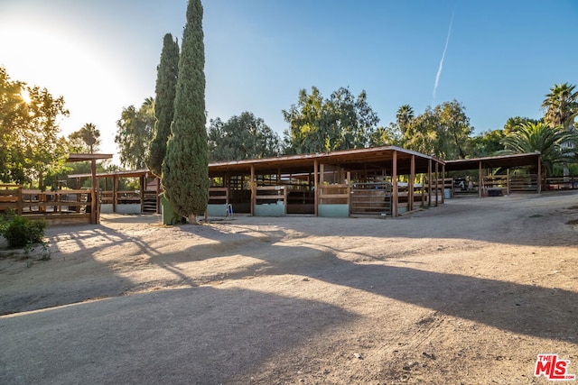 view of horse barn