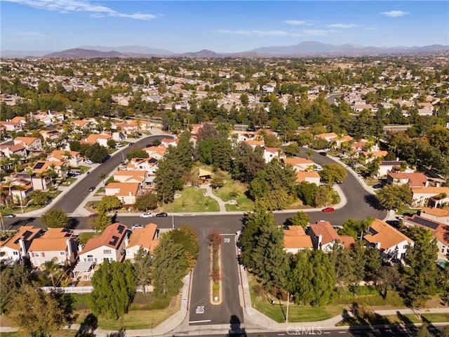 bird's eye view featuring a mountain view