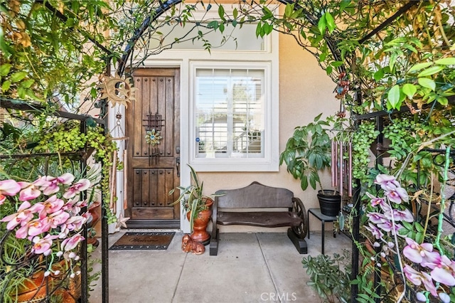 view of doorway to property