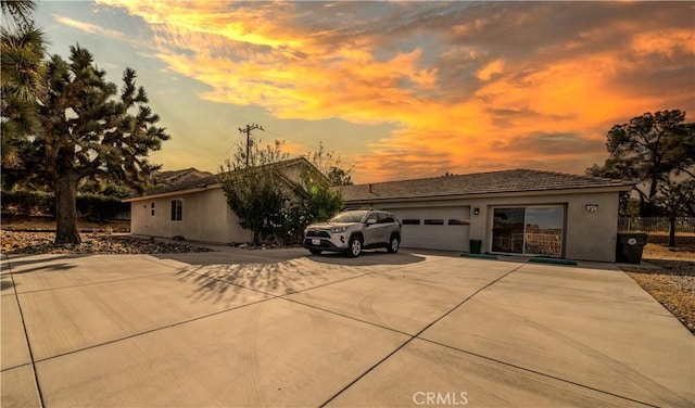 view of front of house featuring a garage