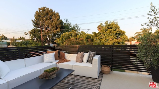 view of patio / terrace with an outdoor hangout area