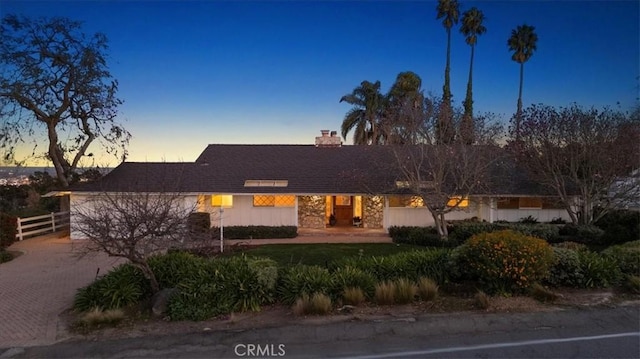 view of ranch-style home