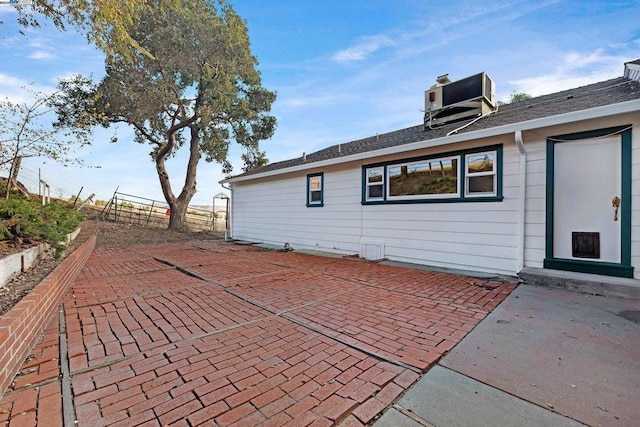 view of patio with central AC unit