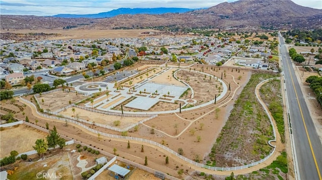 bird's eye view featuring a mountain view