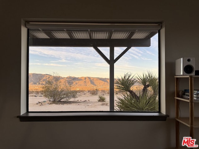 interior details with a mountain view